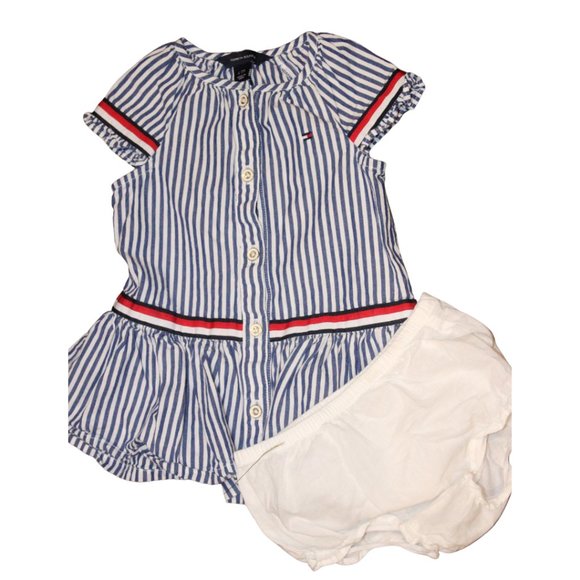2/$25 🏷 Tommy Hilfiger Dress Outfit Size 6-9m - Picture 1 of 2